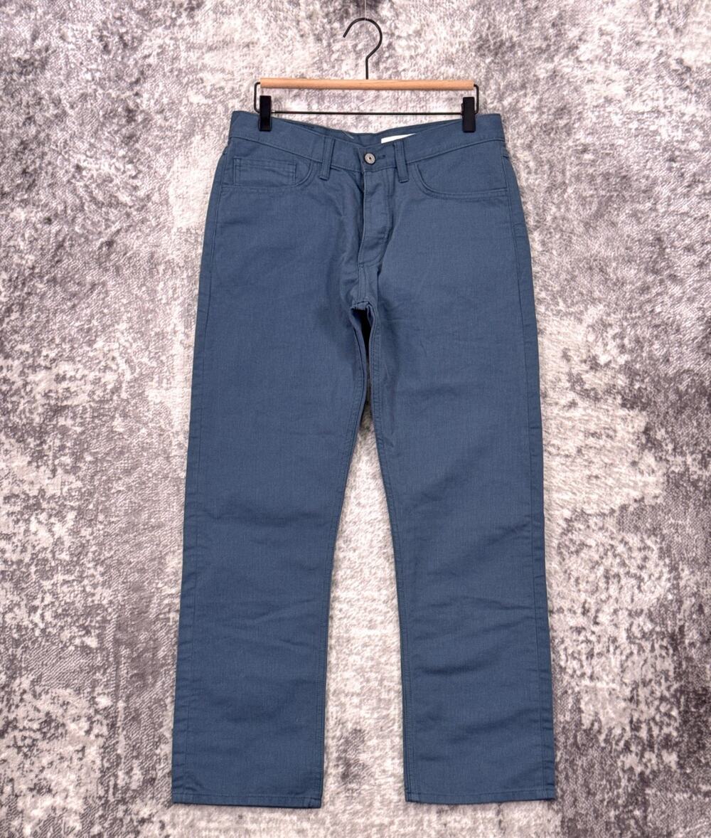 Gustin Jeans California Straight 34 x 28 Mens Selvedge Blue Rope Stripe Woven